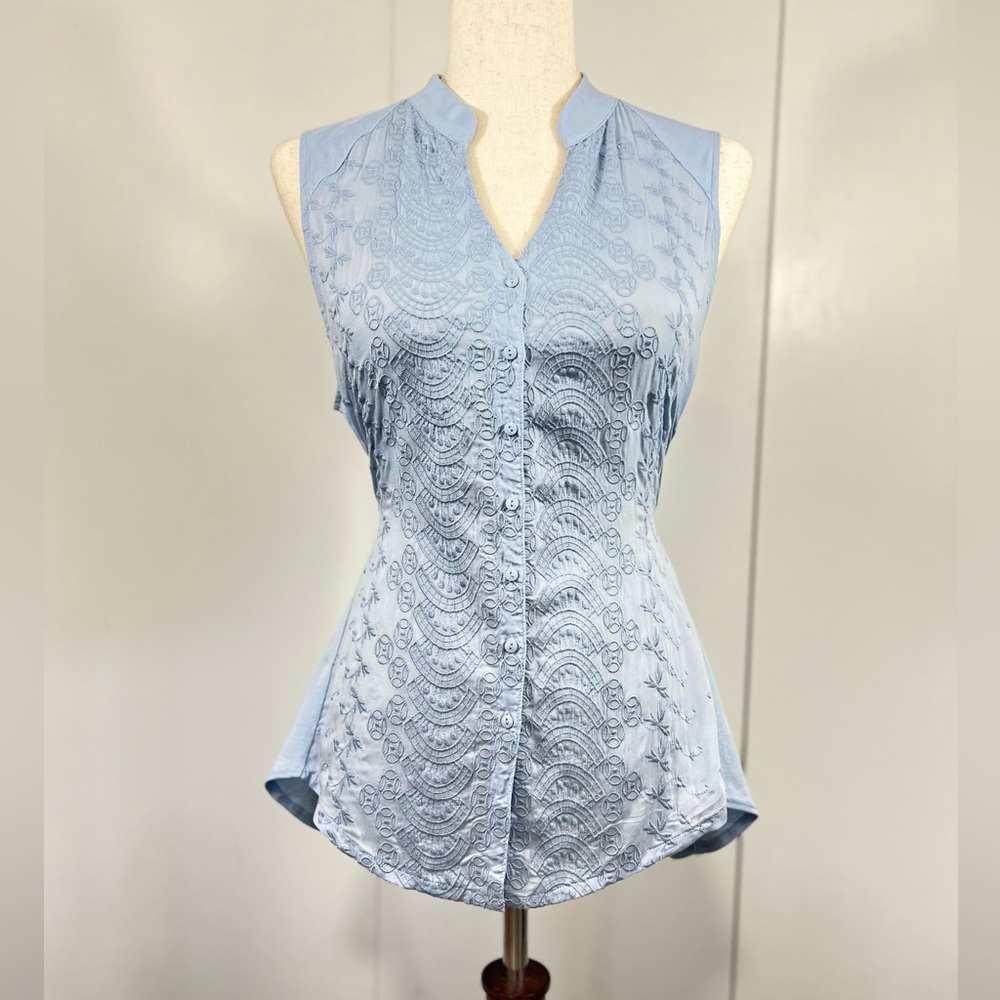 Anthropologie TINY standard Small sleeveless button down tunic